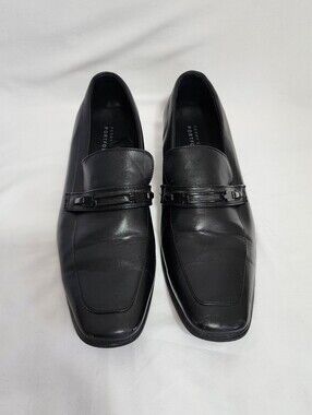 Perry Ellis Portfolio Randle Loafers Men's Size 10 Black Square Toe Dress Shoes